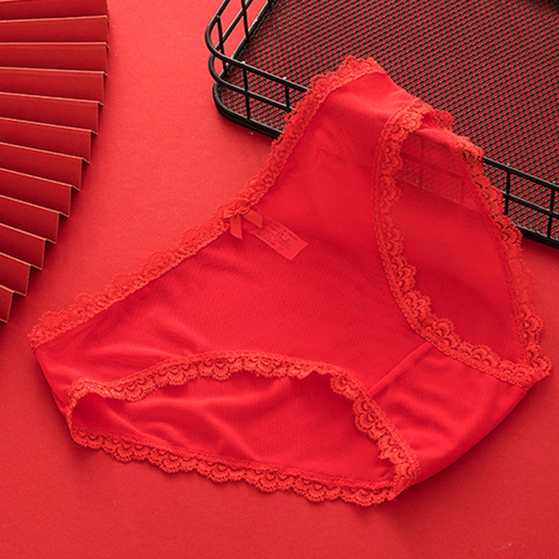 Quần lót ren thoáng khí che phủ toàn diện thoải mái cho nữ