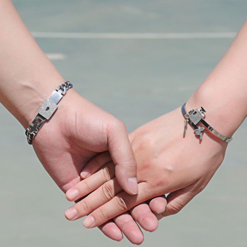 Vòng Đeo Tay 10ms His Hers Có Ổ Khóa Hình Trái Tim Cho Cặp Đôi