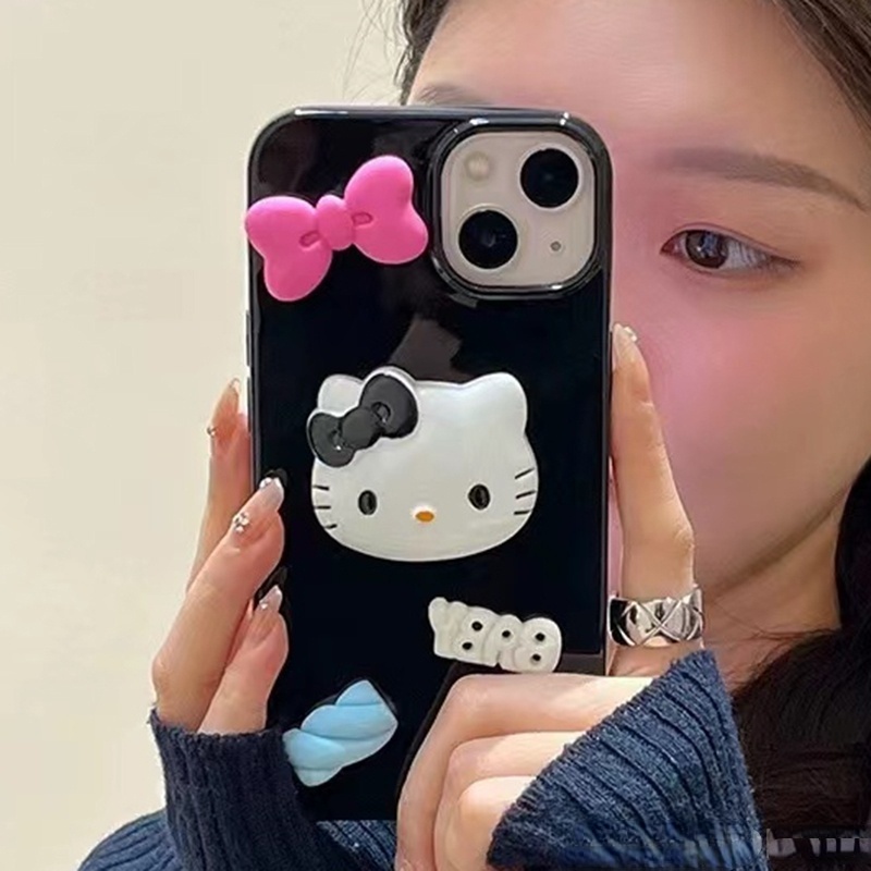 Ốp Điện Thoại Silicon Nhám Chống Sốc Toàn Diện In Hình Hello Kitty Hoạt Hình 3D Cho iPhone 13 Pro MAX 12 Pro MAX 11 Pro MAX X XS MAX XR