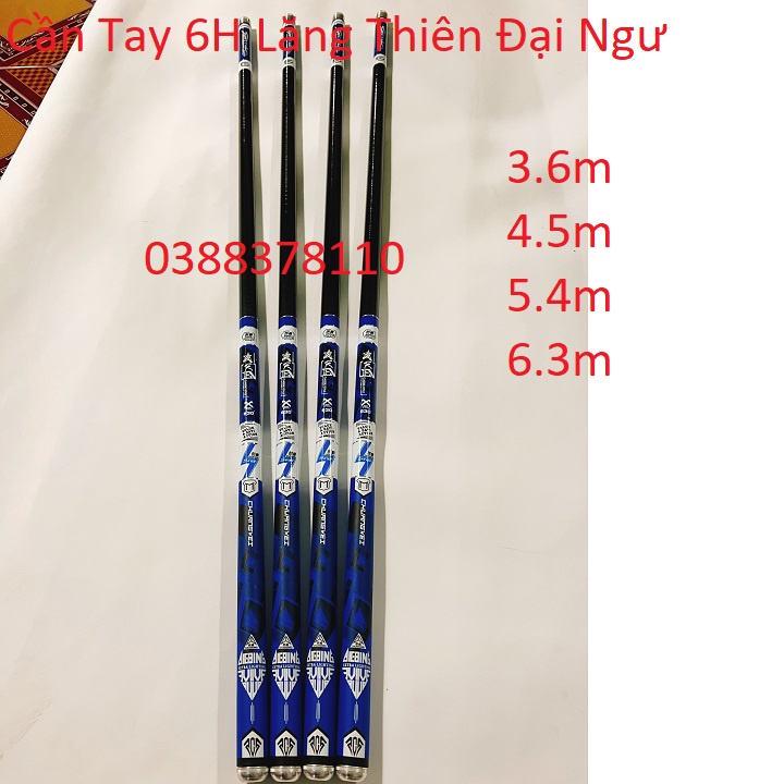 Cần Câu Tay 6H Lăng Thiên Đại Ngư, Tặng Kèm Ngọn Phụ