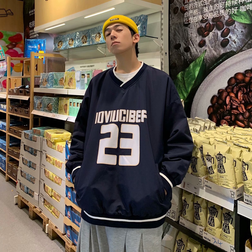 Áo Nỉ Cổ V Số 65 Cao Cấp,Áo Sweater Dáng Rộng Unisex | BigBuy360 - bigbuy360.vn