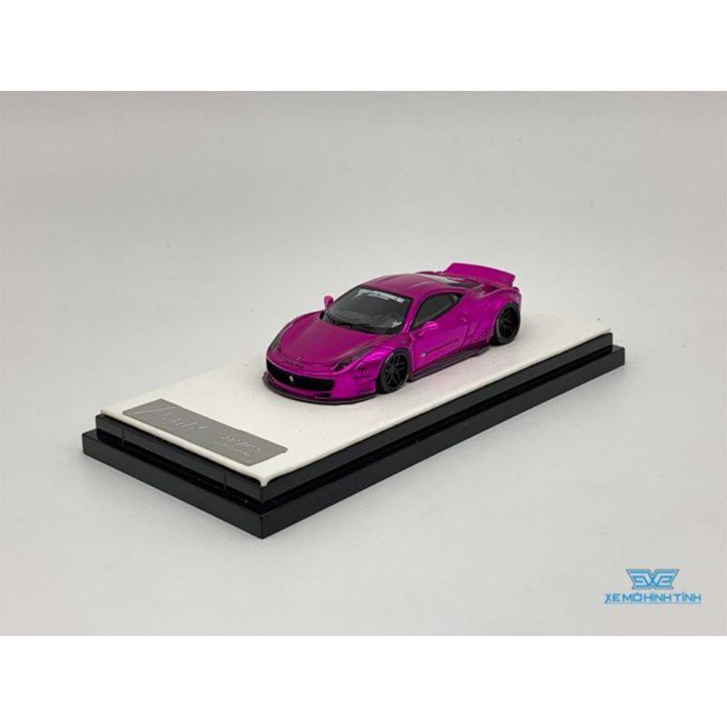 Xe Mô Hình Ferrari 458 LB Limited 499pcs Timothy Pierre và Liberty Walk 1:64 ( Hồng )&lt;br&gt;