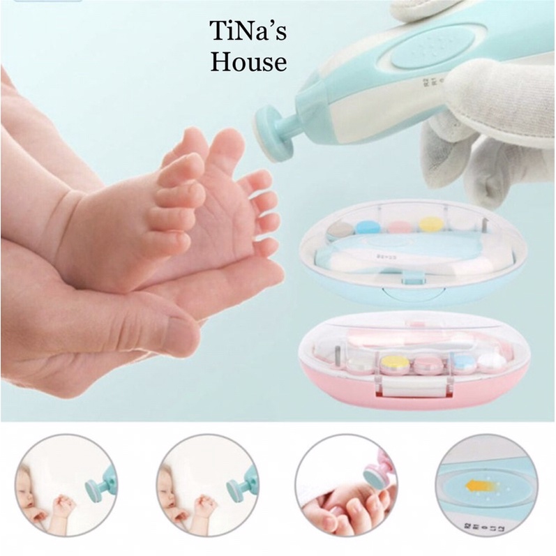 Máy mài móng tay, bộ dũa móng tay tích hợp nhiều tính năng phù hợp cho mẹ và bé - TiNa’s House