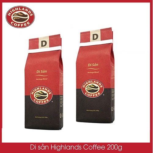 [SenXanh Emart] Combo 2 gói Cà phê Rang xay Di sản Highland Coffee 200g