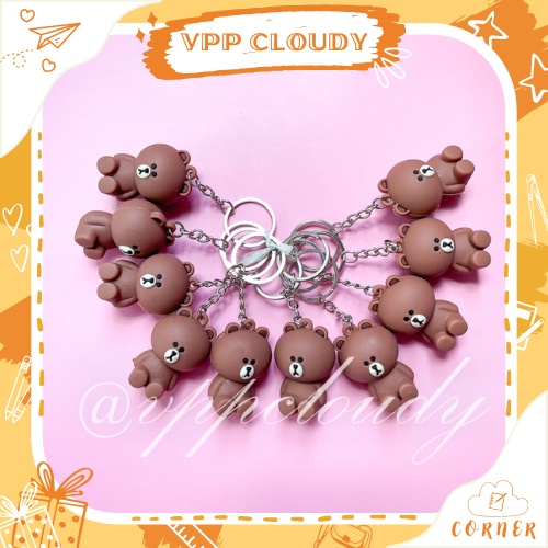 Móc Khóa Gấu Brown Dễ thương 💖 𝑭𝑹𝑬𝑬𝑺𝑯𝑰𝑷 💖