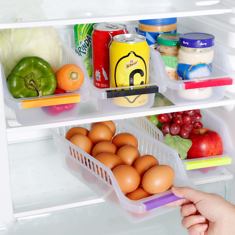 1 Khay Nhựa Đựng Đồ Dùng Có Tay Cầm Xếp Chồng Đa Năng Màu Sắc Ngẫu Nhiên