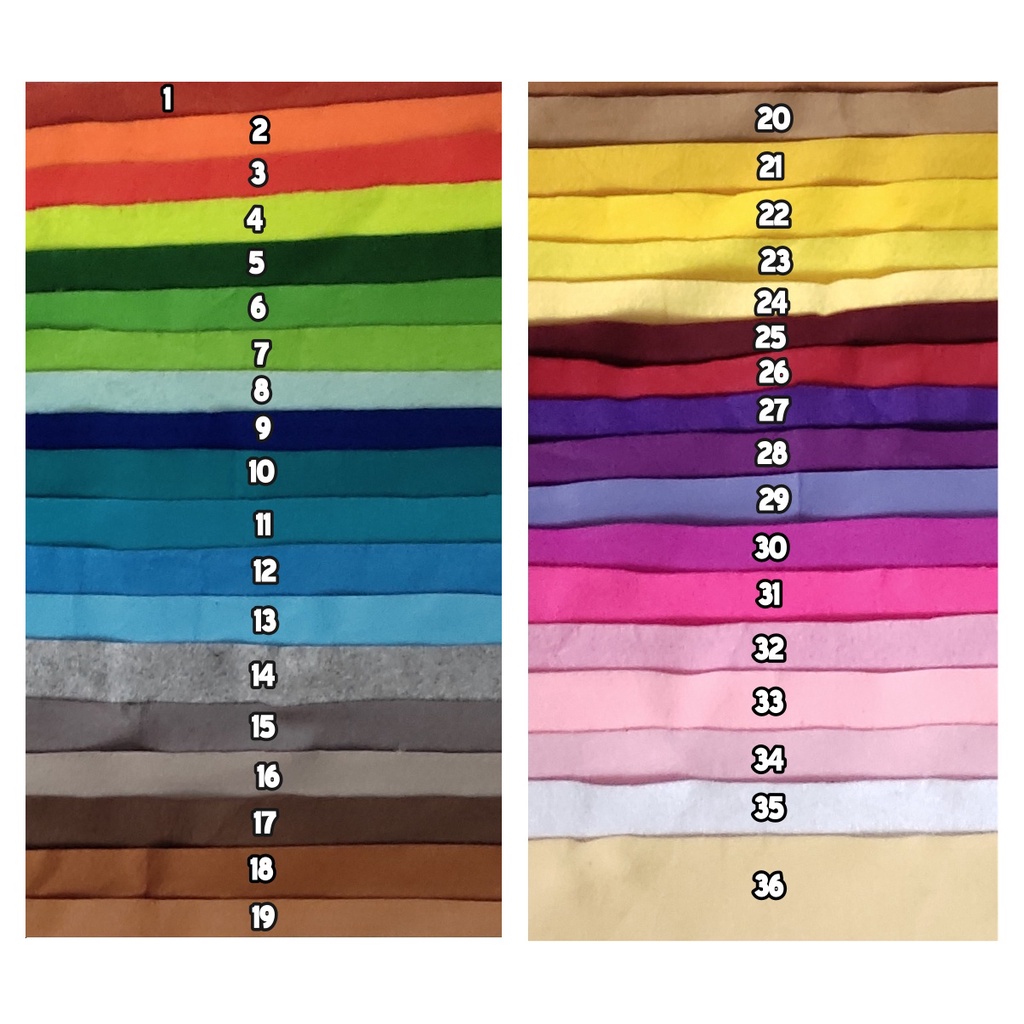 Vải nỉ mềm  khổ 45*45 cm nhiều màu sắc dùng may đồ thủ công và làm phụ kiện handmade Pinky Shop