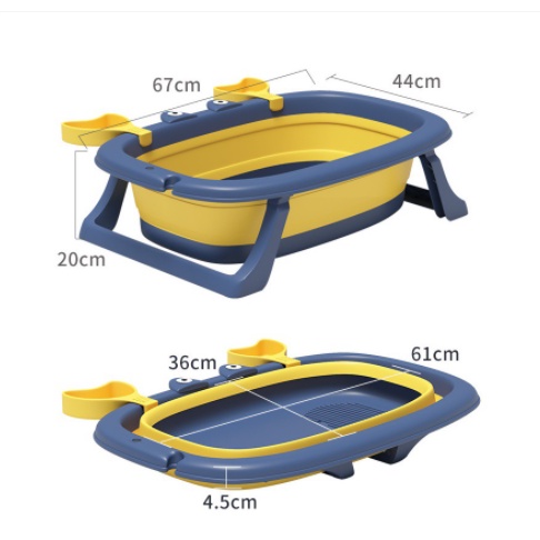 Chậu tắm hình chú ếch gấp gọn cho bé