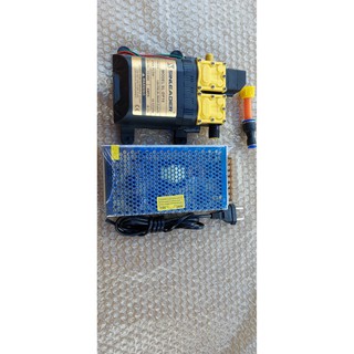 Bộ máy bơm đôi cao áp mini 12v SINLEADER + Nguồn tổ Ong 12V-10A-130PSI