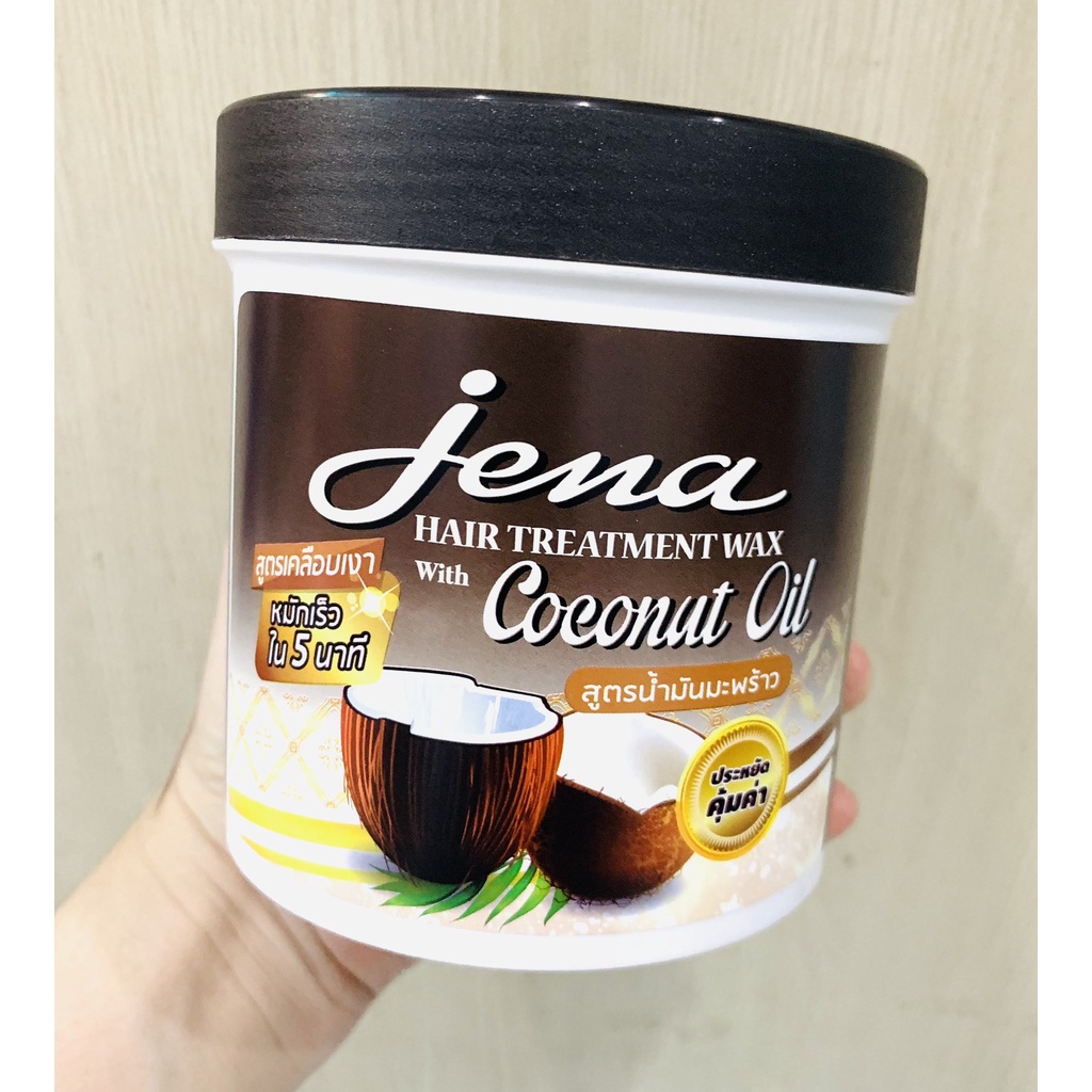 1 HỘP KEM Ủ TÓC DỪA JENA HAIR TREATMENT WAX WITH COCONUT OIL - 500ML - HÀNG NỘI ĐỊA THÁI LAN