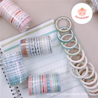 Set 12 washi tape mini trang trí sổ
