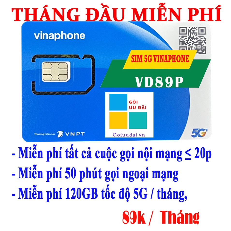 SIM VINA VD89P 12 THÁNG ĐẦU “08”-“094”-“091” - GỌI MIỄN PHÍ CẢ NĂM 18.000 PHÚT và 900 GB DATA tốc độ 5G