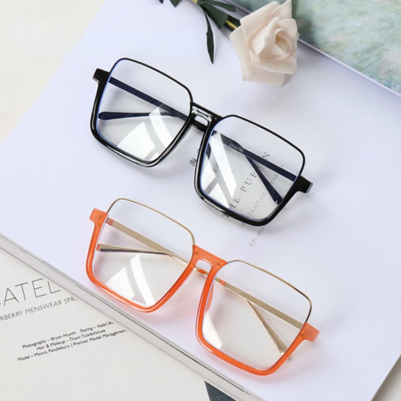 (KIQI-FASHION) COD Kính Mát Nửa Gọng Kim Loại Siêu Nhẹ Chống Tia Uv400 Thời Trang Cho Nữ