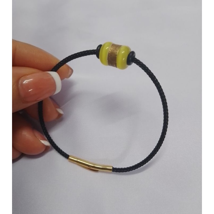 Vòng tay lu thống dát vàng định công danh đầu xuôi đuôi lọt mệnh thổ kim