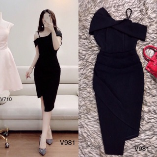 BÁN SỈ VÁY THIẾT KẾ CAO CÂP BẢO HÀNH 12 THÁNG, Váy body V981 - Đẹp Shop DVC (Kèm ảnh thật trải sàn do shop tự chụp) ,,