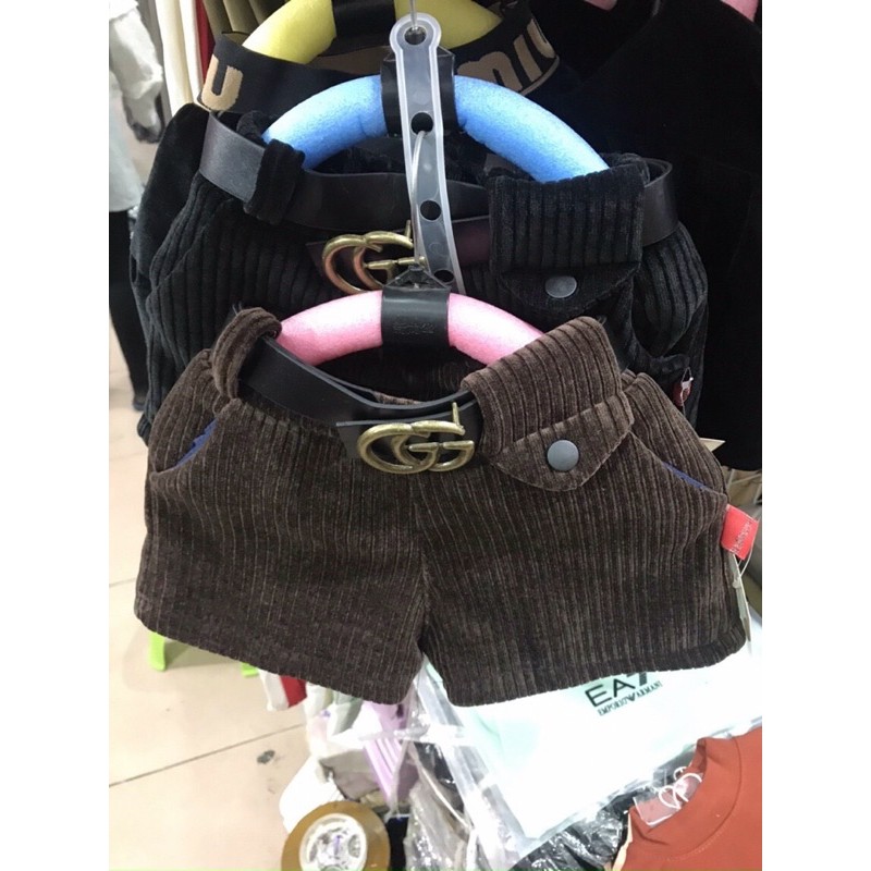 Quần sooc nhung 2 lớp dày dặn mềm mại 10-22kg