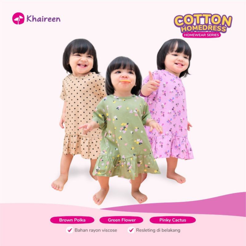 Khaireen | Váy Trẻ Em Cao Cấp | Váy Mặc Nhà | Nữ Diễn Viên Bông Của Khaireen