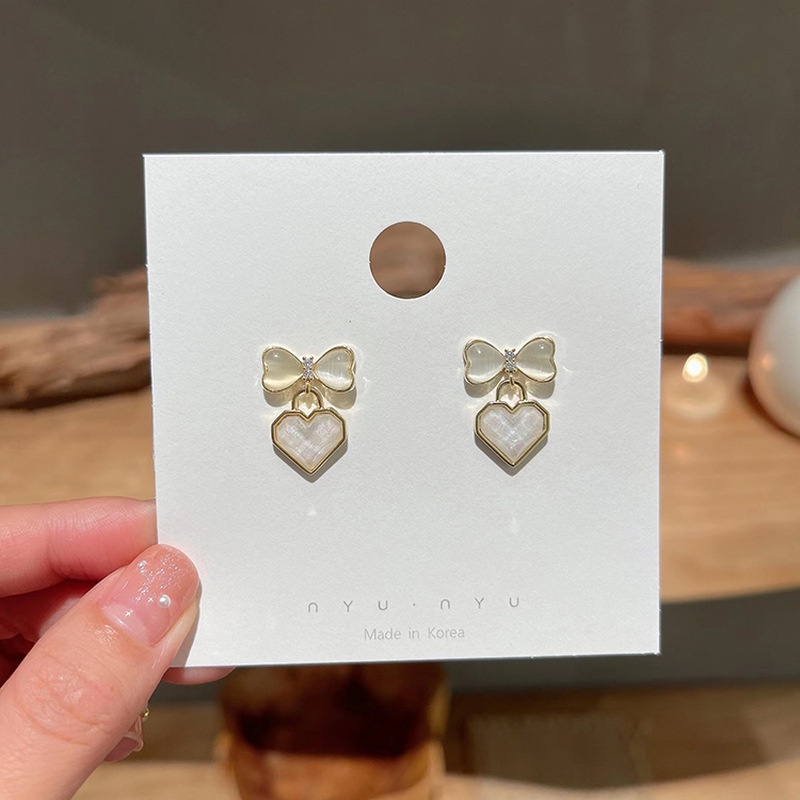 Bông Tai Mạ Bạc 925 Hình Nơ Xinh Xắn Theo Phong Cách 2022 Dành Cho Nữ