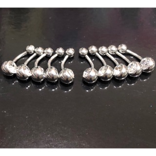 Sét 10 khuyên rốn basic trắng