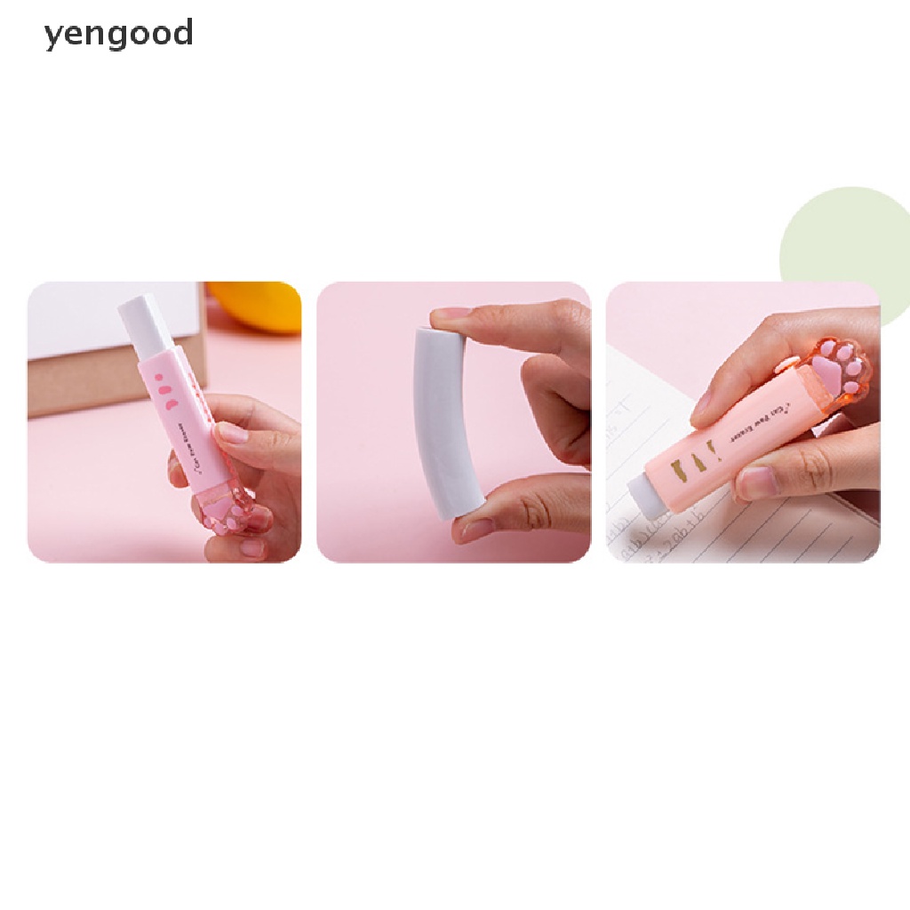 (ydWR) Gôm Tẩy Hình Dấu Chân Mèo Bằng Cao Su Dễ Thương