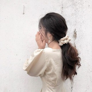 Cột Tóc Scrunchies Lụa Satin Nhiều Màu