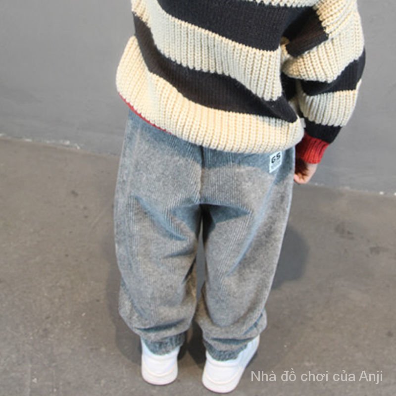 Korean Baby Boy Harem Loose Corduroy Pants