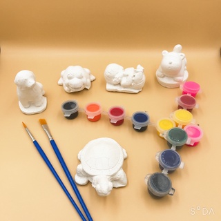 Combo 5 tượng tô màu thạch cao 5cm mẫu ngẫu nhiên