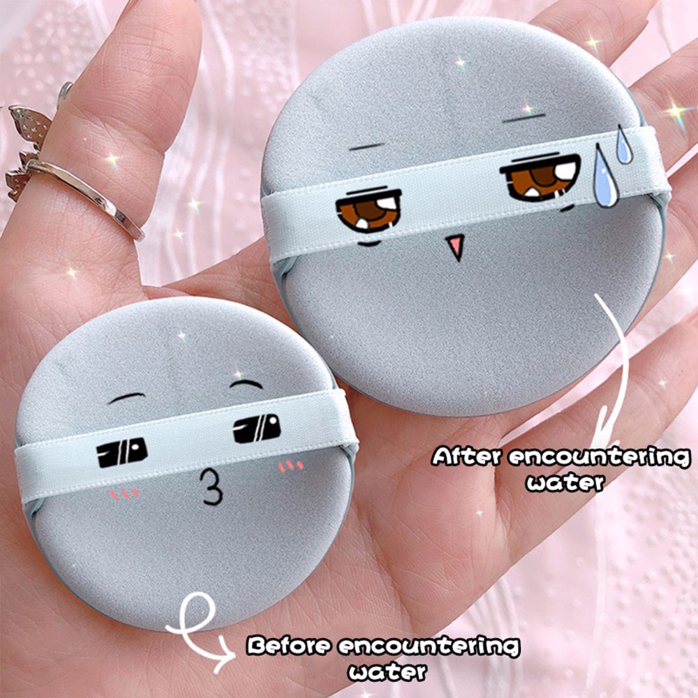 [Hàng mới về] Bộ 2 miếng mút trang điểm mềm hình tròn 2 mặt dễ mang theo tiện lợi
