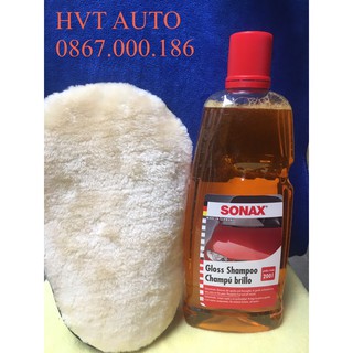 Tặng găng tay] nước rửa xe sonax, dung dịch xà phòng rửa xe siêu đặc sonax gloss shampoo 314300 1l