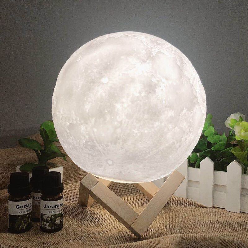 Đèn ngủ hình mặt trăng 3D nhiều màu sắc xinh xắn đẹp mắt 12cm
