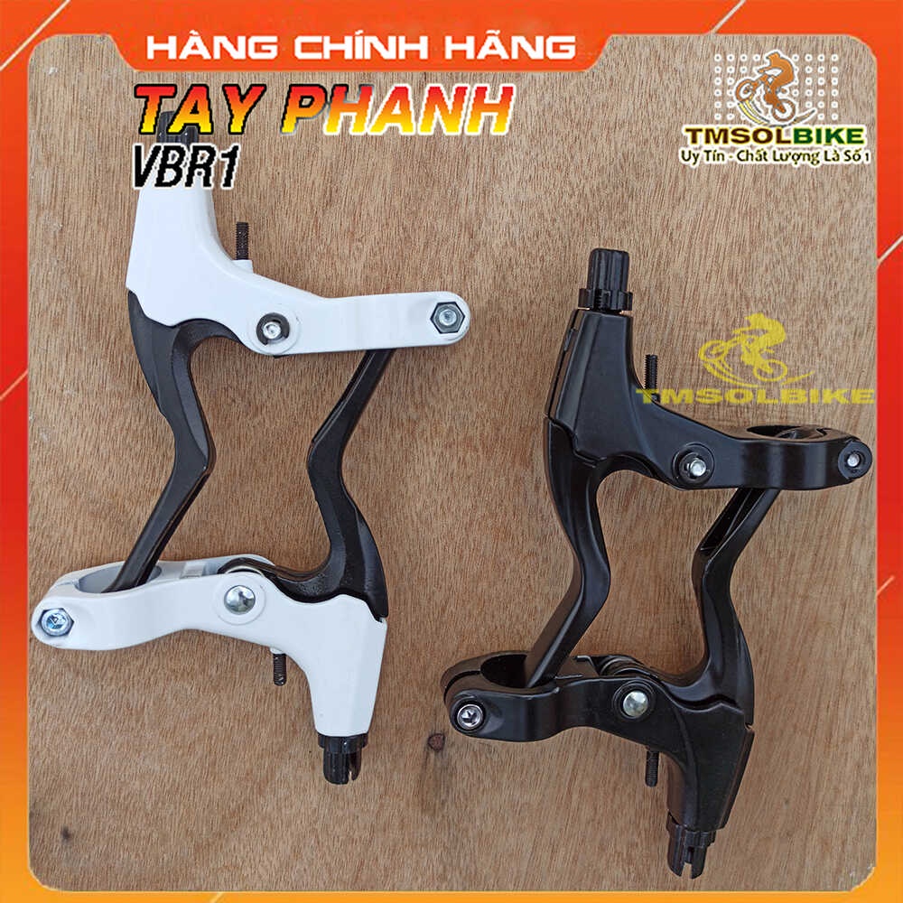 (Mẫu Trắng- WHITE) Tay Phanh Xe Đạp Thể Thao VBR2 Tay Thắng Xe Đạp Leo Núi Xe Đạp Đường Trường Xe Đập Gấp