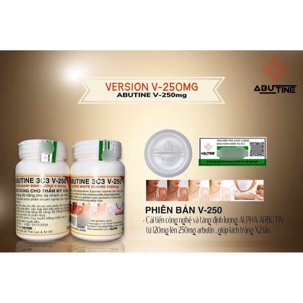 Kem kích trắng da body Abutin 3c3 Thái Lan  200GR+Kem Kích Trắng Abutin HỒNG Thái Lan 250g-CHÍNH HÃNG-CÓ TEM