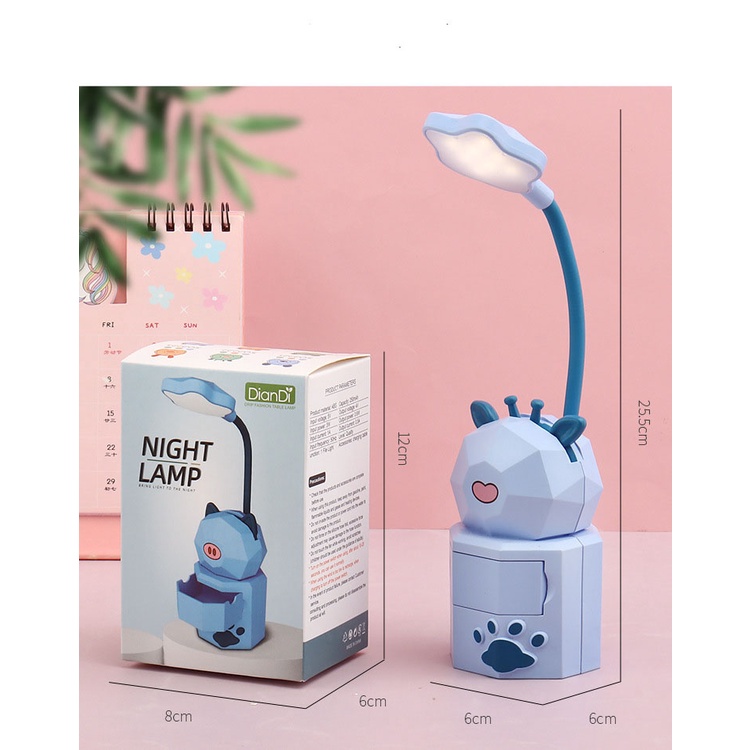 Đèn học hình gấu dễ thương nhiều màu sắc tùy hướng điều chỉnh dành cho bé