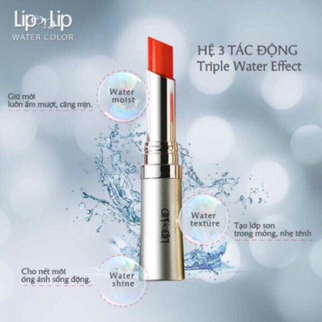 Thanh lý son không vỏ - son Lip On Lip Water Color màu đỏ cam hoặc diamond shine cam rực rỡ