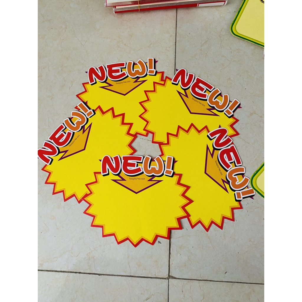 Giấy in hình trang trí shop thời trang, văn phòng phẩm, cửa hàng tiện ích