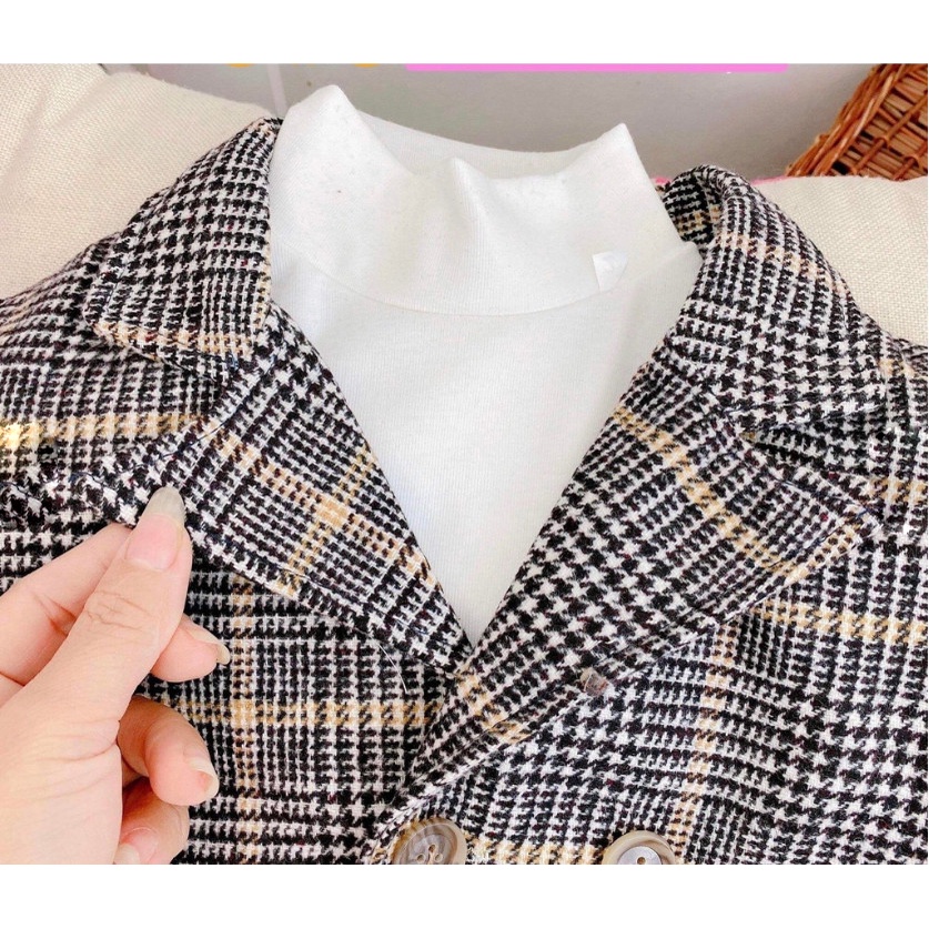 Set đồ bé trai - Set Vest bé trai 3 thi tiết: Áo khoác + Áo trong + Quần chất dạ cực sành điệu, cực yêu 8-24kg