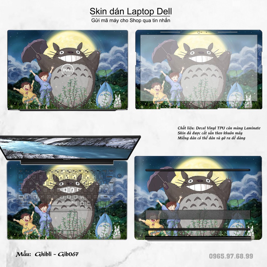 Skin dán Laptop Dell in hình Ghibli nhiều mẫu 10 (inbox mã máy cho Shop)