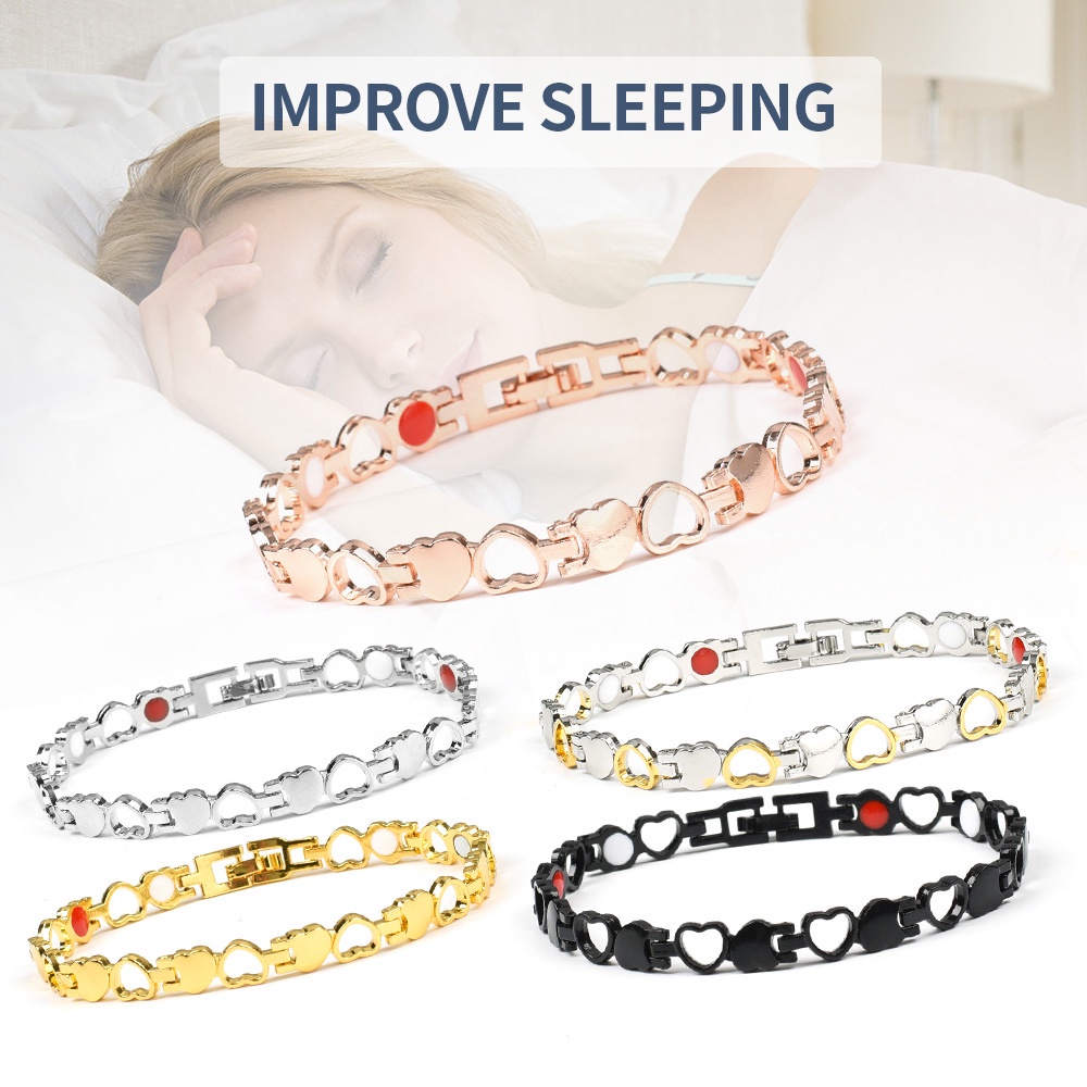 [Mới] Vòng Tay / Vòng Đeo Tay Hình Trái Tim Rỗng Thoát Nước Giảm Đau Khớp / Trang Sức Có Thể Điều Chỉnh Dành Cho Bạn Nữ