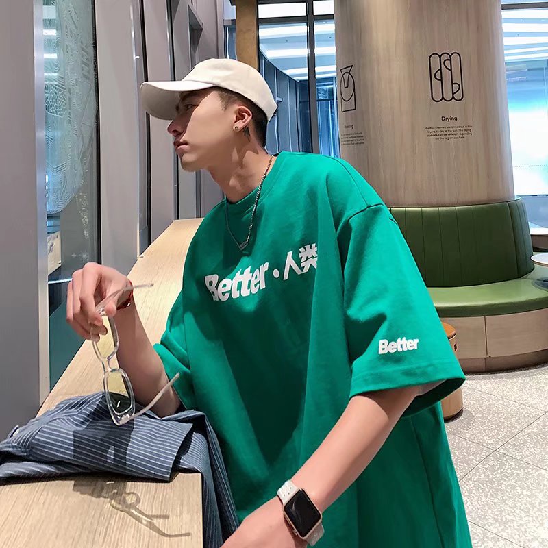 Áo Thun Tay Ngắn Dáng Rộng In Họa Tiết Thời Trang Mùa Hè Phong Cách Hàn Quốc Cho Nam Và Nữ Size M-5XL