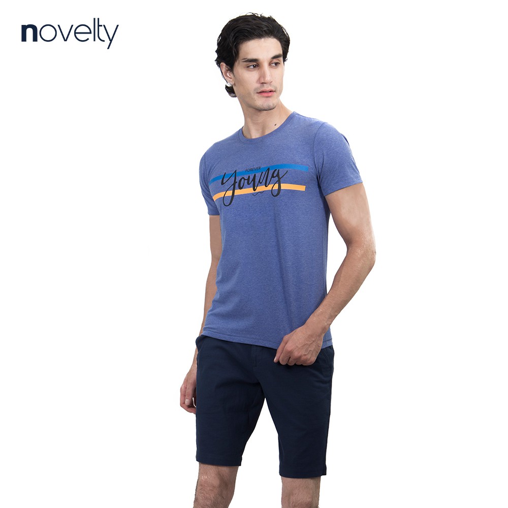 Áo thun nam Novelty cổ tròn in họa tiết
