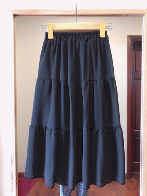 Chân Váy Vintage Nữ 🦋 Váy Voan Nữ Dáng Dài 2 Lớp Siêu Xinh 2 màu 🦋