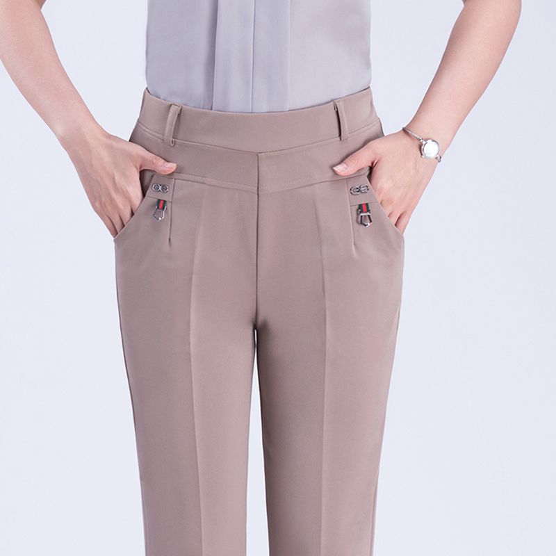 Quần Dài Lưng Thun Co Giãn Tốt Thiết Kế Thoải Mái Cho Phụ Nữ Trung Niên | BigBuy360 - bigbuy360.vn