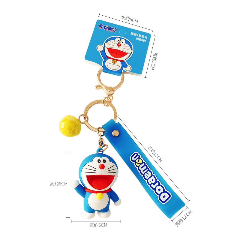 Móc Khóa Hình Mèo Máy Doraemon Xinh Xắn Dễ Thương Mặt dây chuyền xe hơi   quà tặng sáng tạo   đồ trang trí ba lô   móc chìa khóa xe hơi