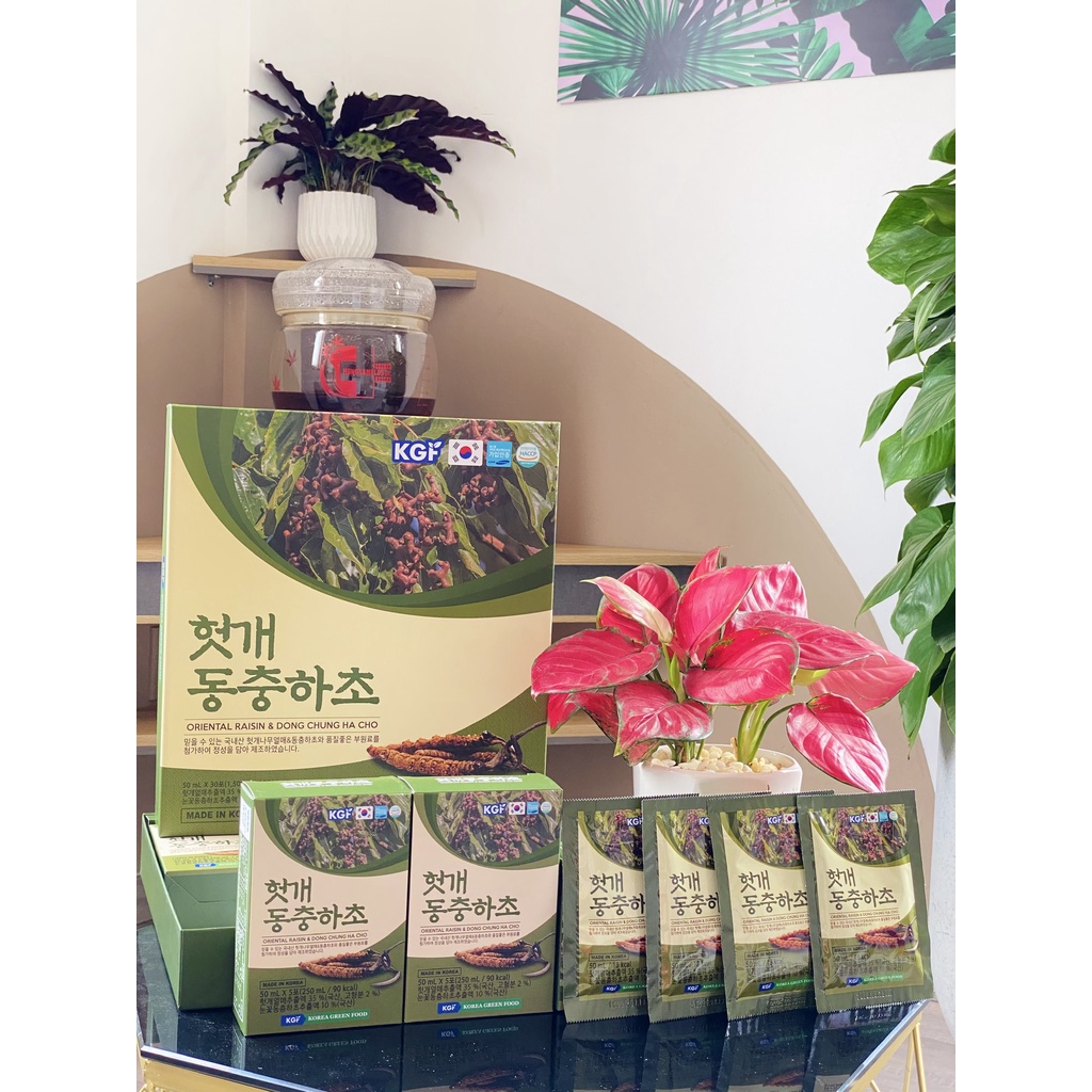 NƯỚC MÁT GAN ĐÔNG TRÙNG GIẢI ĐỘC GAN KGF HÀN QUỐC 50ML X 30 GÓI