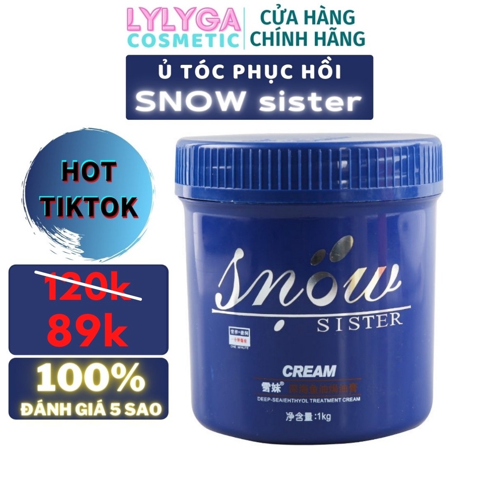 Kem hấp tóc ủ tóc Snow 1000ML sister loại 1 đặc như sáp - Xả tóc giúp tóc siêu mềm mượt, thơm lâu