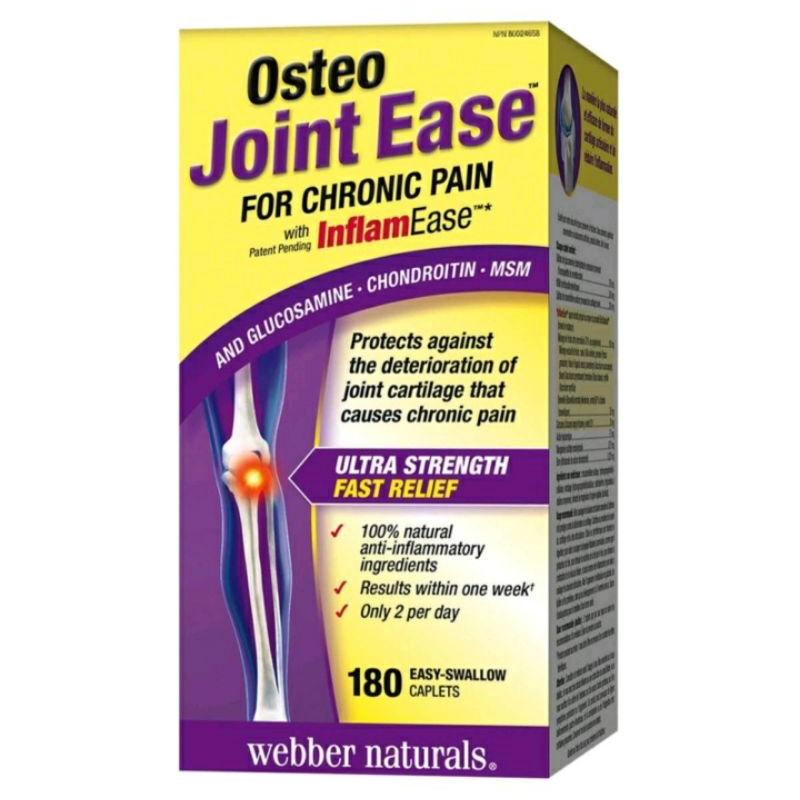 Osteo Joint Ease Webber naturals viên uống bổ xương khớp 180 viên