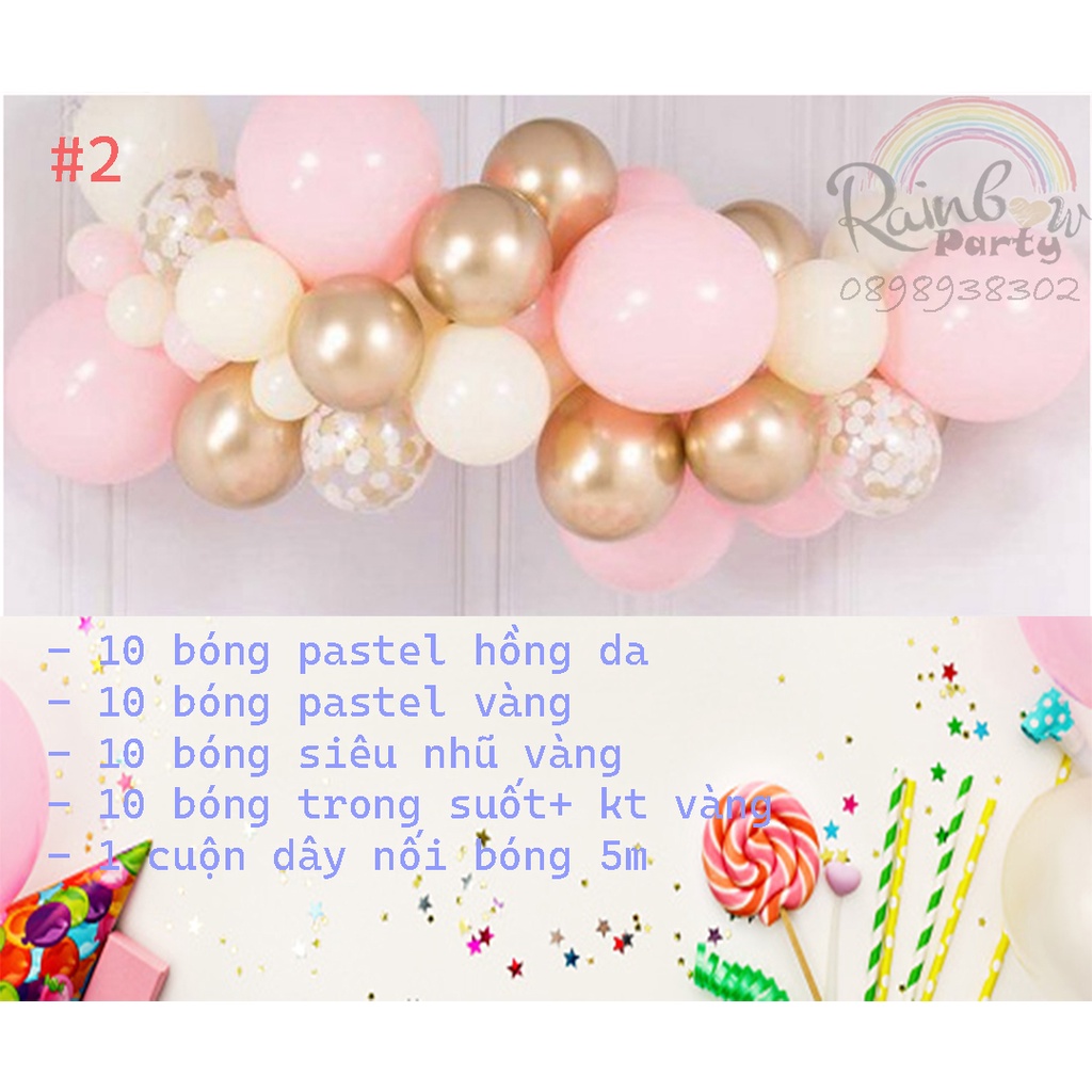 Set dây bong bóng trang trí sinh nhật tiện lợi