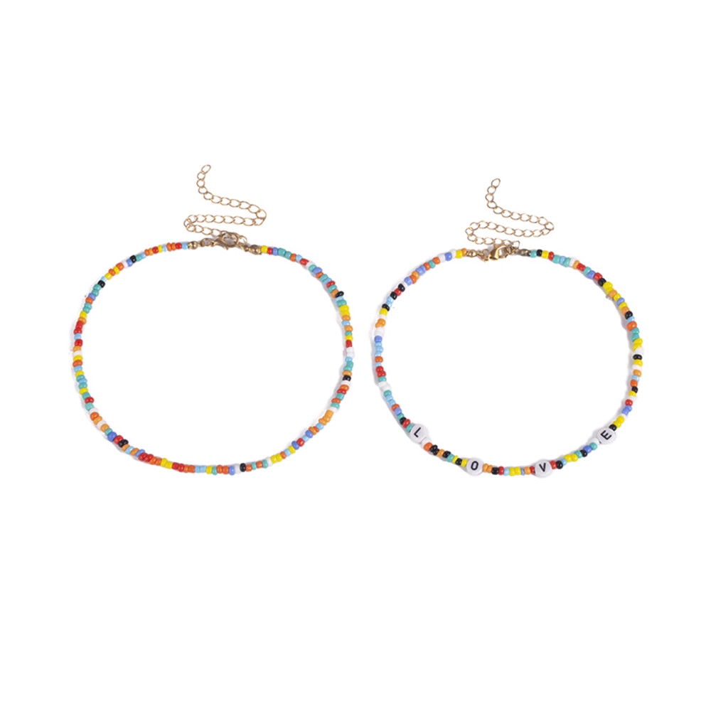 Dây Chuyền Từ Hợp Kim Hai Lớp Mặt Chữ Love Phong Cách Hàn Quốc