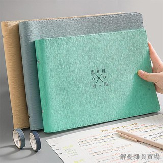 ❀Sổ Ghi Chú A4 B5 Bìa Da pu Dày Dặn Họa Tiết Kẻ Sọc Có Thể Tháo Rời Tiện Dụng