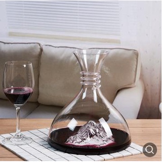 Bình thở vang, Decanter hình núi dung tích 1500ml , Bình rót rượu phong cách hiện đại